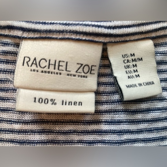 Rachel Zoe 100% Linen Button & Tie front Top. Size Medium. - Picture 5 of 12